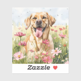 Adesivo Labrador Retriever Watercolor Sticker