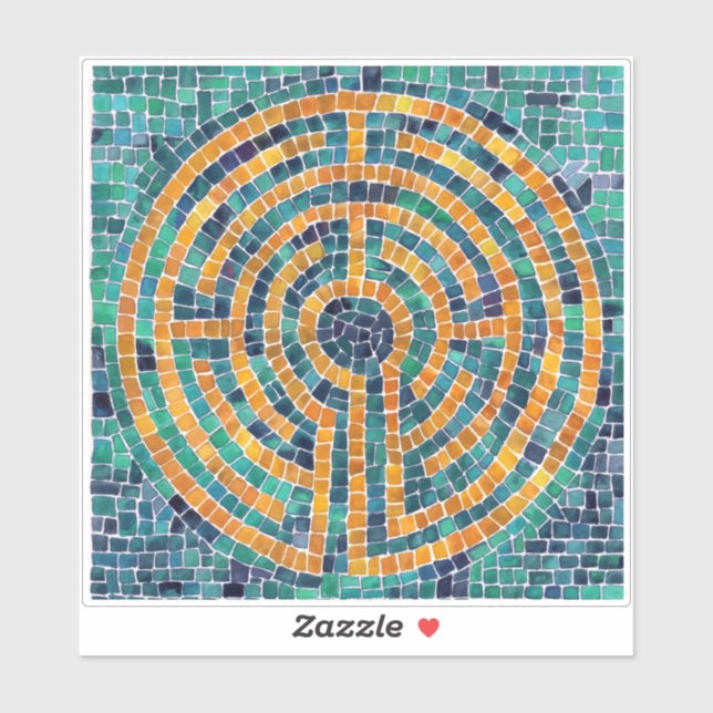 Adesivo LABYRINTH II 6x6 Vinheta de vinilo (Folha)