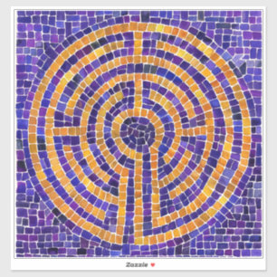 Adesivo LABYRINTH MOSAIC 14x14 Vinheta de vinilo