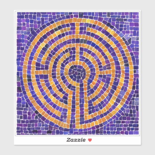 Adesivo LABYRINTH MOSAIC 8x8 Vinheta de vinilo (Folha)