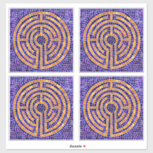 Adesivo LABYRINTH MOSAIC vinil Sticker 14" (4 Pequenas)