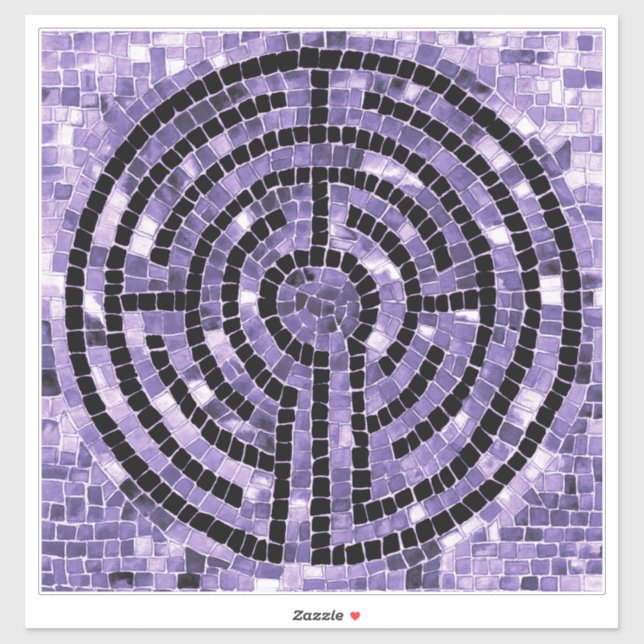 Adesivo LABYRINTH VI Vinheta de vinilo 14x14 (Folha)