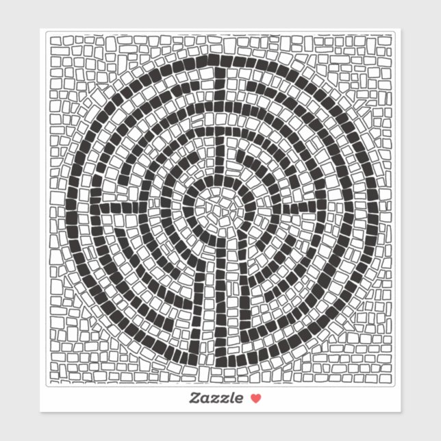 Adesivo LABYRINTH VII 8x8 Vinheta de vinilo (Folha)