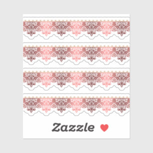 Adesivo Lace vermelho, renda, vermelho, trabalho aberto