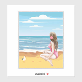 Adesivo ladie na praia