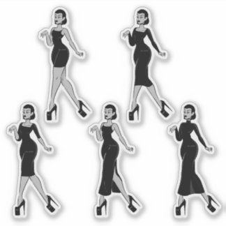 Adesivo Lady in Black II