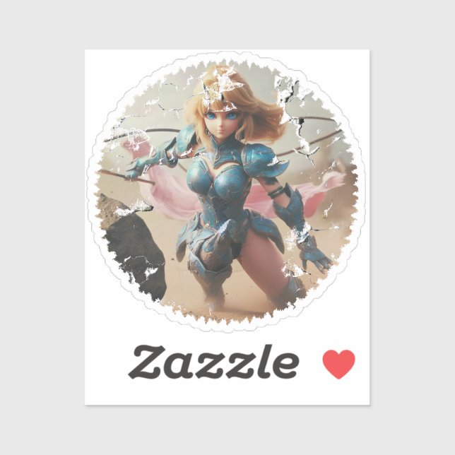 Adesivo Lady in Blue Armor (Folha)