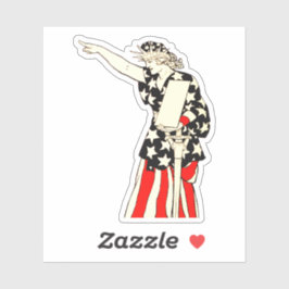 Adesivo Lady Liberty Americana Patriótica ARt