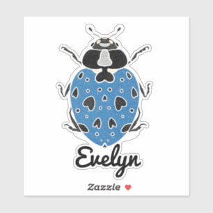 Adesivo Ladybug Azul com Autocolante