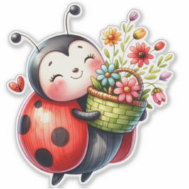 Adesivo Ladybug no Love Sticker - Adorable Love Inseto Dec
