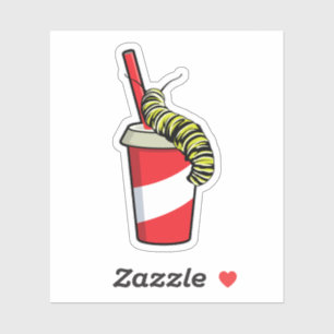 Adesivo Lagarta com bebida