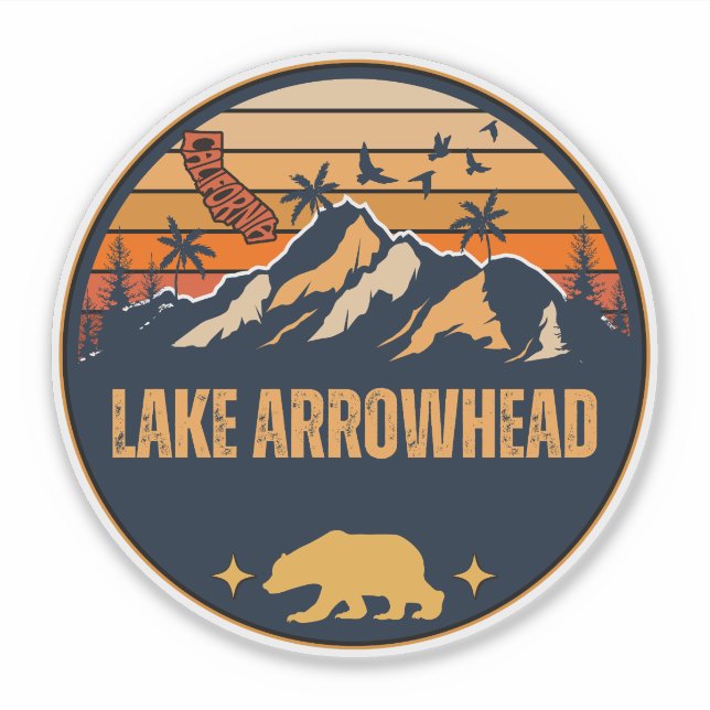 Adesivo Lago Arrowhead, Califórnia (Frente)