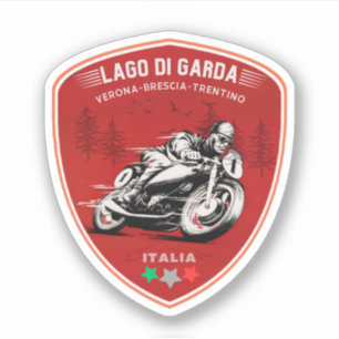 Adesivo lago di garda - lago garda passa lata italiano alp