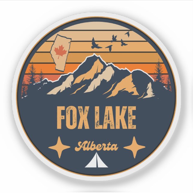 Adesivo Lago Fox, Alberta (Frente)