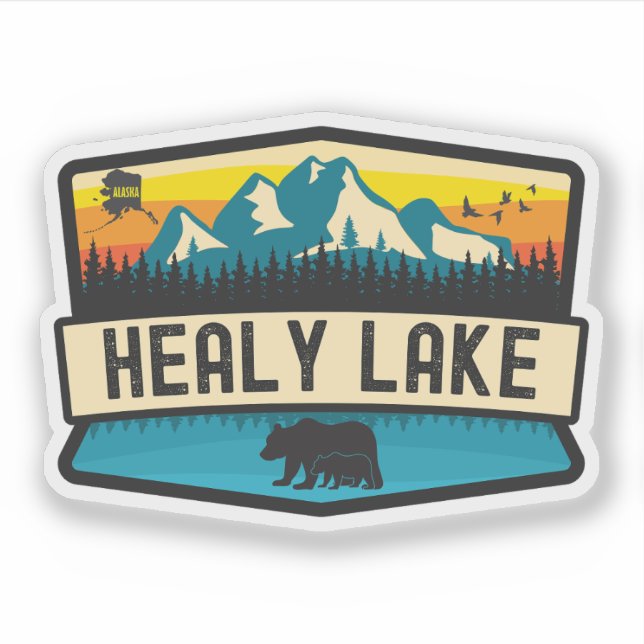 Adesivo Lago Healy, Alasca (Frente)