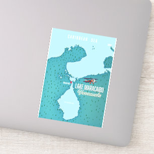 Adesivo Lago Maracaibo, Venezuela mapeia navegação.