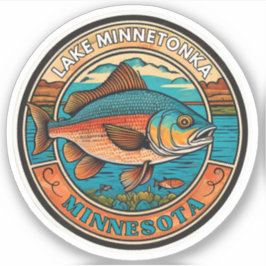 Adesivo Lago Minnetonka, Pesca e barcos de Minnesota