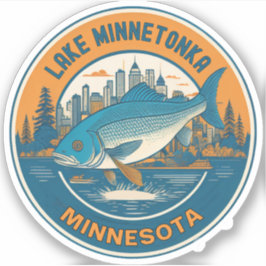 Adesivo Lago Minnetonka, Pesca e barcos de Minnesota
