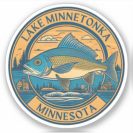 Adesivo Lago Minnetonka, Pesca e barcos de Minnesota