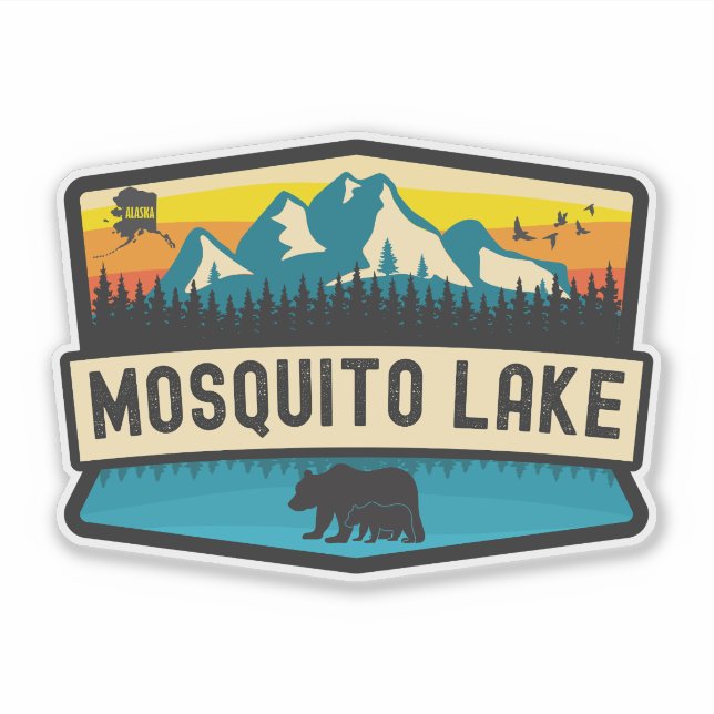 Adesivo Lago Mosquito, Alasca (Frente)
