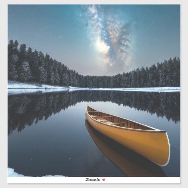 Adesivo Lago Natureza no Exterior Paisagem Calmo Relaxe Pa (Folha)