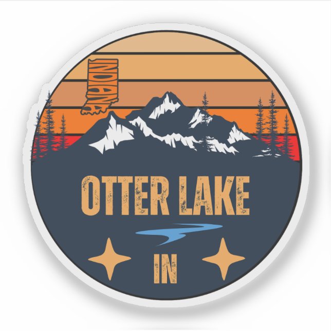 Adesivo Lago Otter, Indiana (Frente)