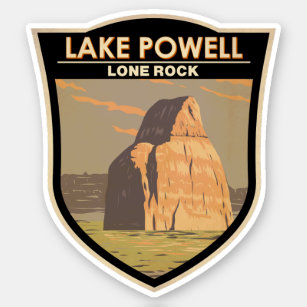 Adesivo Lago Powell Lone Rock Viagem Art Vintage