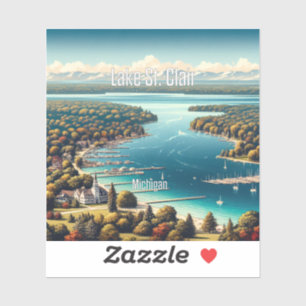Adesivo Lago Rua Clair Michigan 3 Inch Vinyl Sticker
