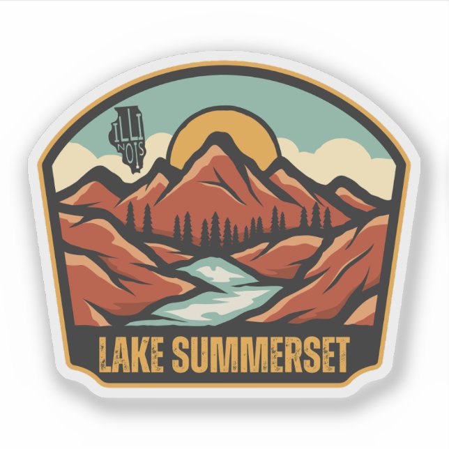 Adesivo Lago Summerset, Illinois (Frente)