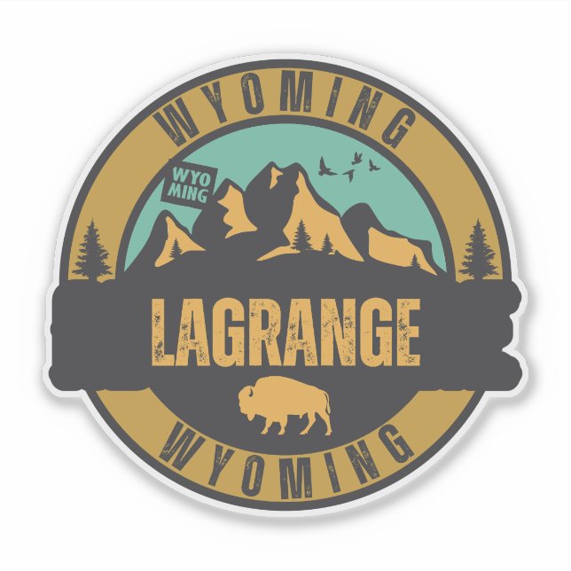 Adesivo LaGrange, Wyoming (Frente)