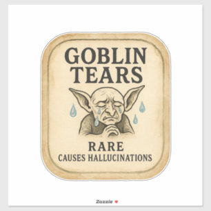 Adesivo Lágrimas de Goblin - Rótulo de Botânica de Hallowe