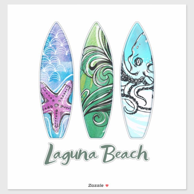 Adesivo Laguna Beach Surfboards XL Sticker (Folha)
