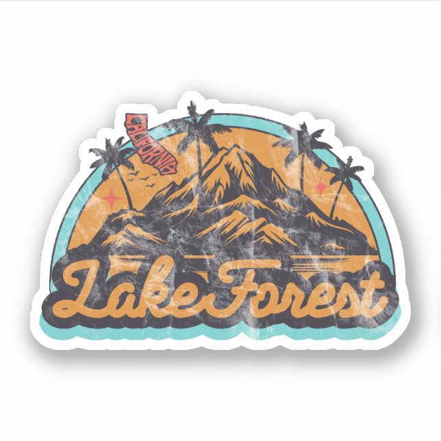Adesivo Lake Forest, Califórnia (Frente)