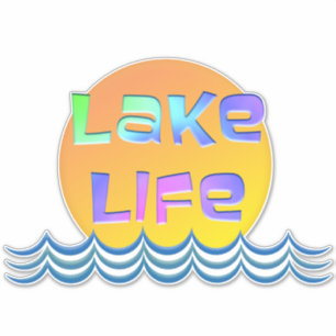 Adesivo LAKE LIFE with Sun and Waves
