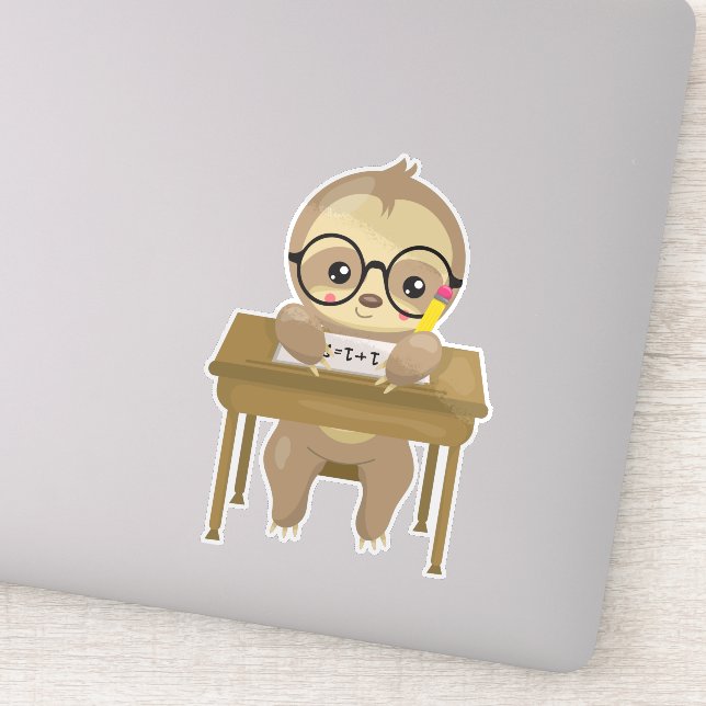 Adesivo Lama escolar, Lama branca, Lama de bebê, Mesa Esco (Detalhe)