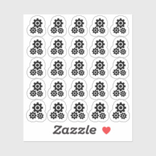 Adesivo Lâmpada de Ícone Mecânico do Ícone Bujo Cogs Gears