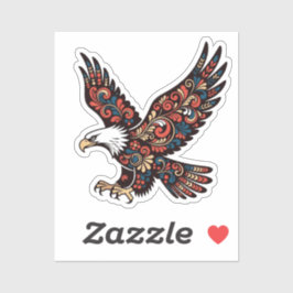 Adesivo Landing Eagle Sticker - Ornamental Paisley Wings &