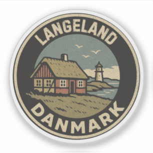 Adesivo Langeland, Dinamarca Danmark