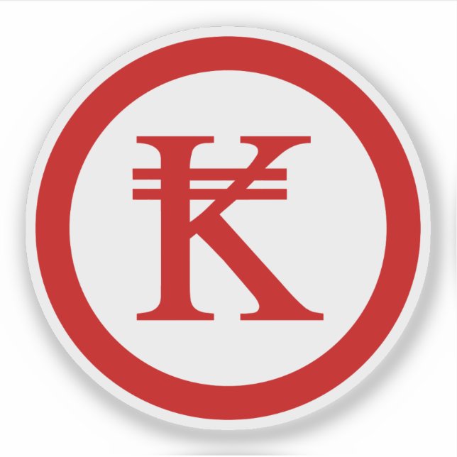 Adesivo Laos Kip Lao / Sinal de dinheiro do Laos (Frente)