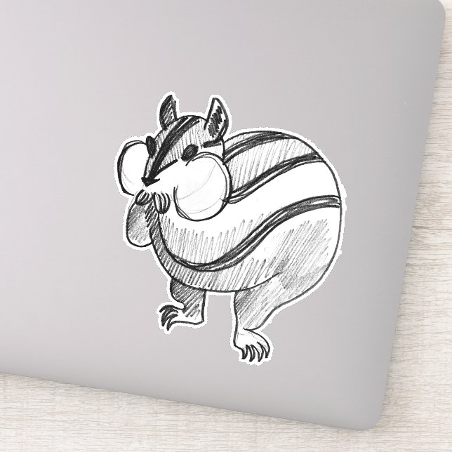 Adesivo Lápis De Arte Animal Da Madeira (Detalhe)