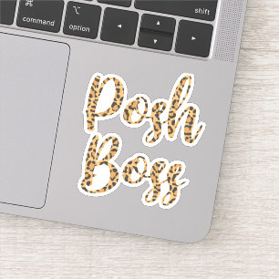 Adesivo Laptop de 3" Posh Boss Leopardo Impresso