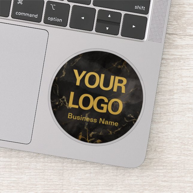 Adesivo Laptop de logotipo de negócios Dourado Marble pret (Detalhe)