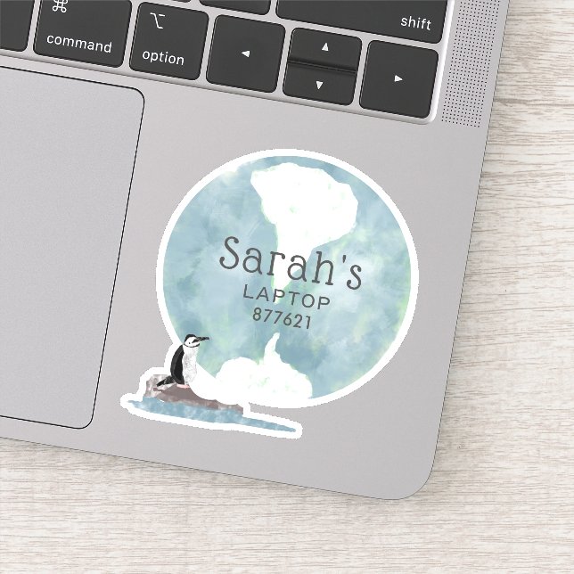 Adesivo Laptop de pinguim (Detalhe)