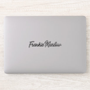Adesivo Laptop de Script de Nome Personalizado do Na moda