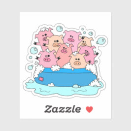 Adesivo Laptop de Suínos Feliz