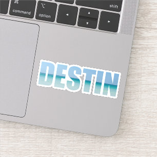 Adesivo Laptop Destin Florida Beach Letters