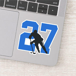 Adesivo Laptop do Número do Jogador de Hóquei Personaliz