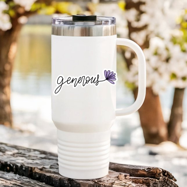 Adesivo Laptop Flor de Palavras Generoso | Autocolante (Generous Affirmation Sticker)