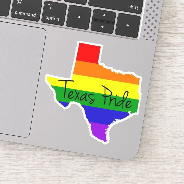 Adesivo Laptop Orgulho gay do Texas Rainbow (Detalhe)