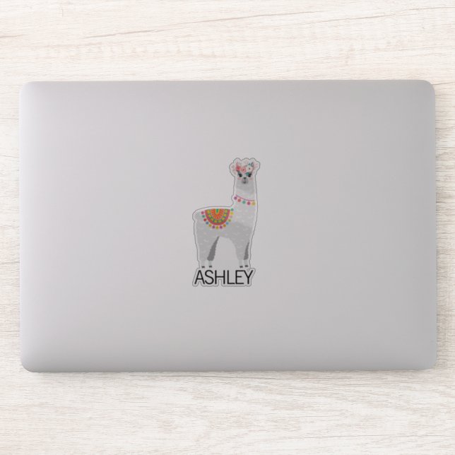 Adesivo Laptop Personalizado de Nome Llama (Computador)